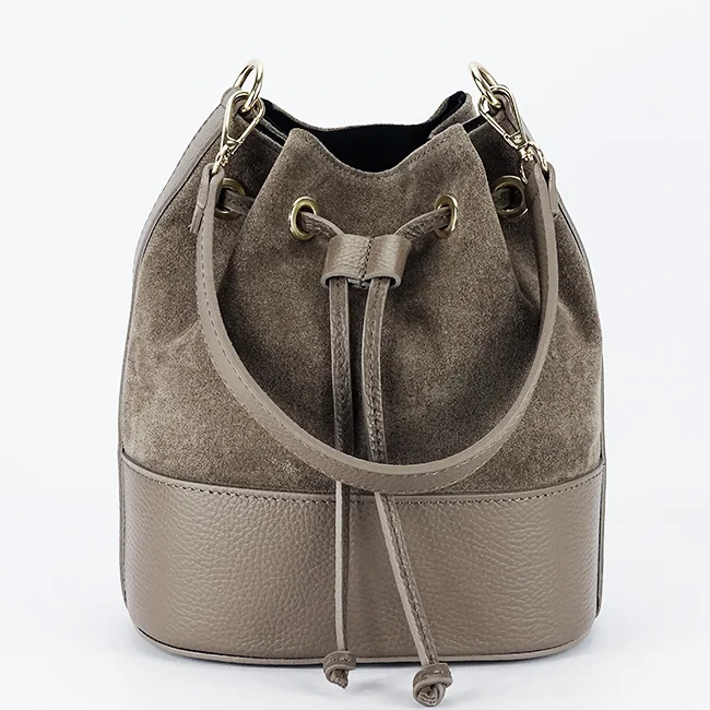 Geanta taupe tip sac din piele naturala 1313 M9