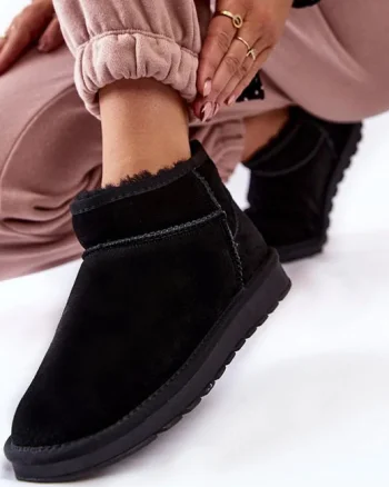 Ghete negre din piele naturala W5821 118