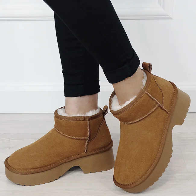 Ghete camel din piele naturala W5878 114