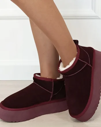 Ghete bordo din piele naturala 6391 113