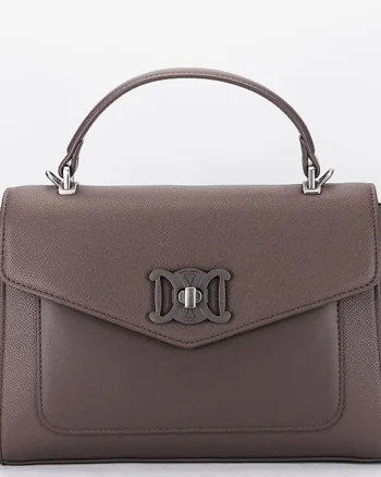 Geanta taupe inchis medie David Jones CM7793 14