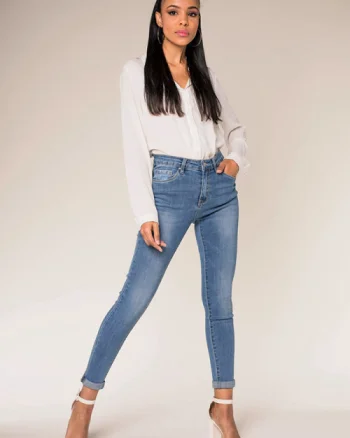 Blugi Dama Albastru Slim Nina Carter P078-5 M9
