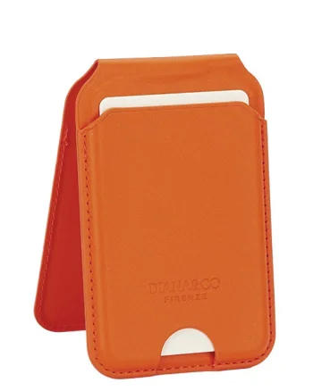 Port card portocaliu cu blocare RFID, Suport ajustabil si Oglinda