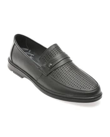 Mocasini SHOWMAN negri, SH5101, din piele naturala