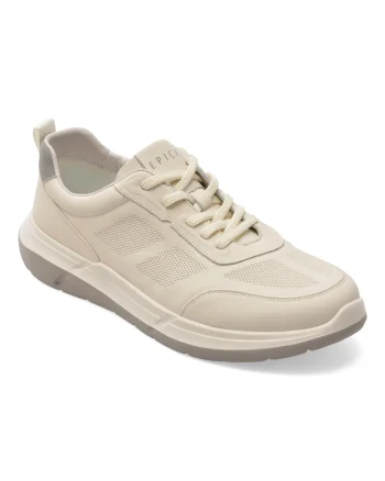Pantofi sport EPICA albi, 250505, din piele naturala