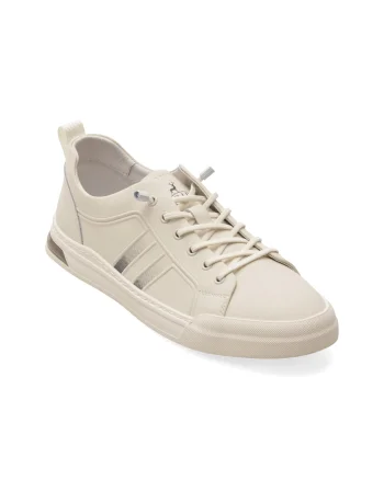 Pantofi sport CARIBU albi, V260005, din piele naturala