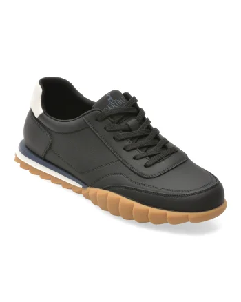 Pantofi sport CARIBU negri, V260007, din piele naturala