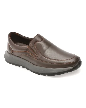 Pantofi OTTER maro, DD7015, din piele naturala