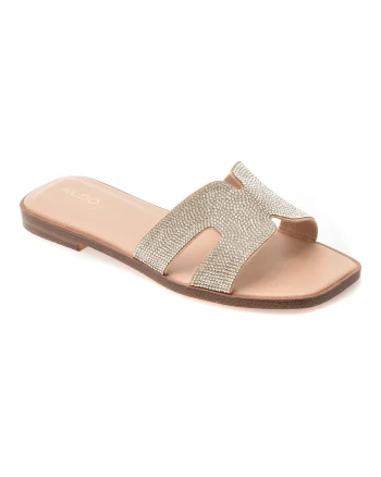 Papuci ALDO bej, ITSANDAL 271, din material textil