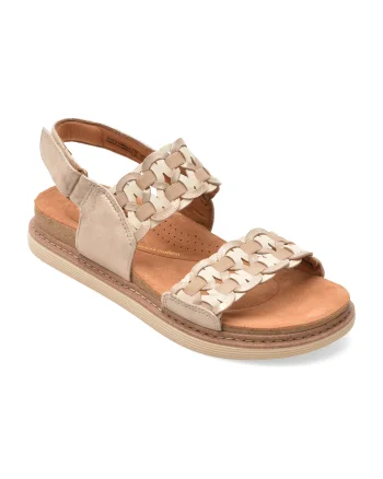 Sandale CLARKS argintii, ARWELL GLIDE, din piele naturala