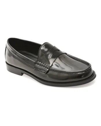 Mocasini ALDO negri, LUDOVIK 001, din piele naturala