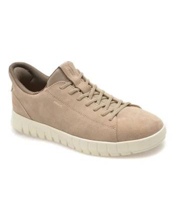 Pantofi sport GEOX bej, U65MAA, din piele intoarsa