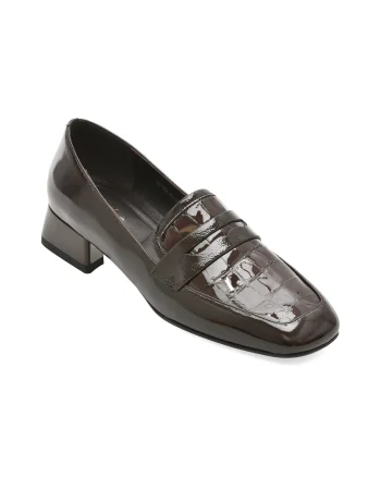 Mocasini EPICA maro, DA7034, din piele naturala lacuita