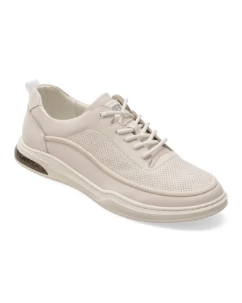 Pantofi sport OTTER albi, 63091, din piele naturala