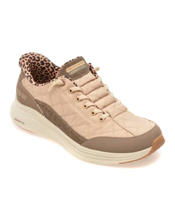 Pantofi sport SKECHERS bej, CONTOUR FOAM, din material textil