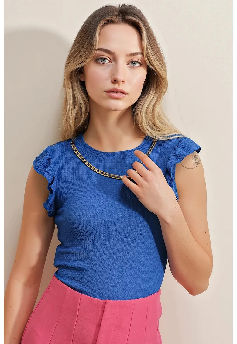 Tricou, HiCCUP, Albastru, Poliester/Lycra