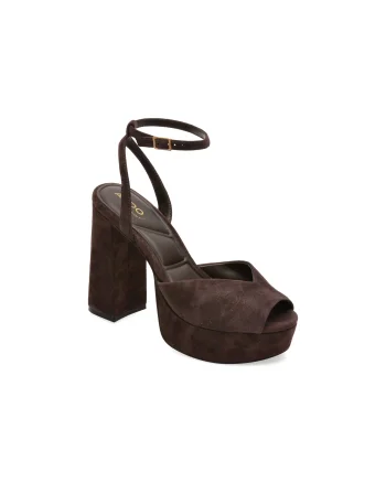 Sandale elegante ALDO maro, MONNAE 201, din piele intoarsa