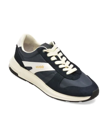 Pantofi sport HUGO bleumarin, 3605, din material textil si piele naturala