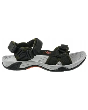 Sandale Hamal Hiking barbati,  Piele ecologica, Negru/Gri, 46
