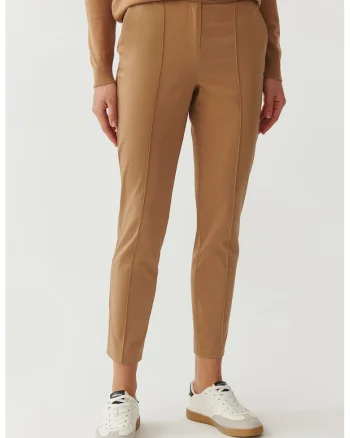 Pantaloni crop conici, Maro