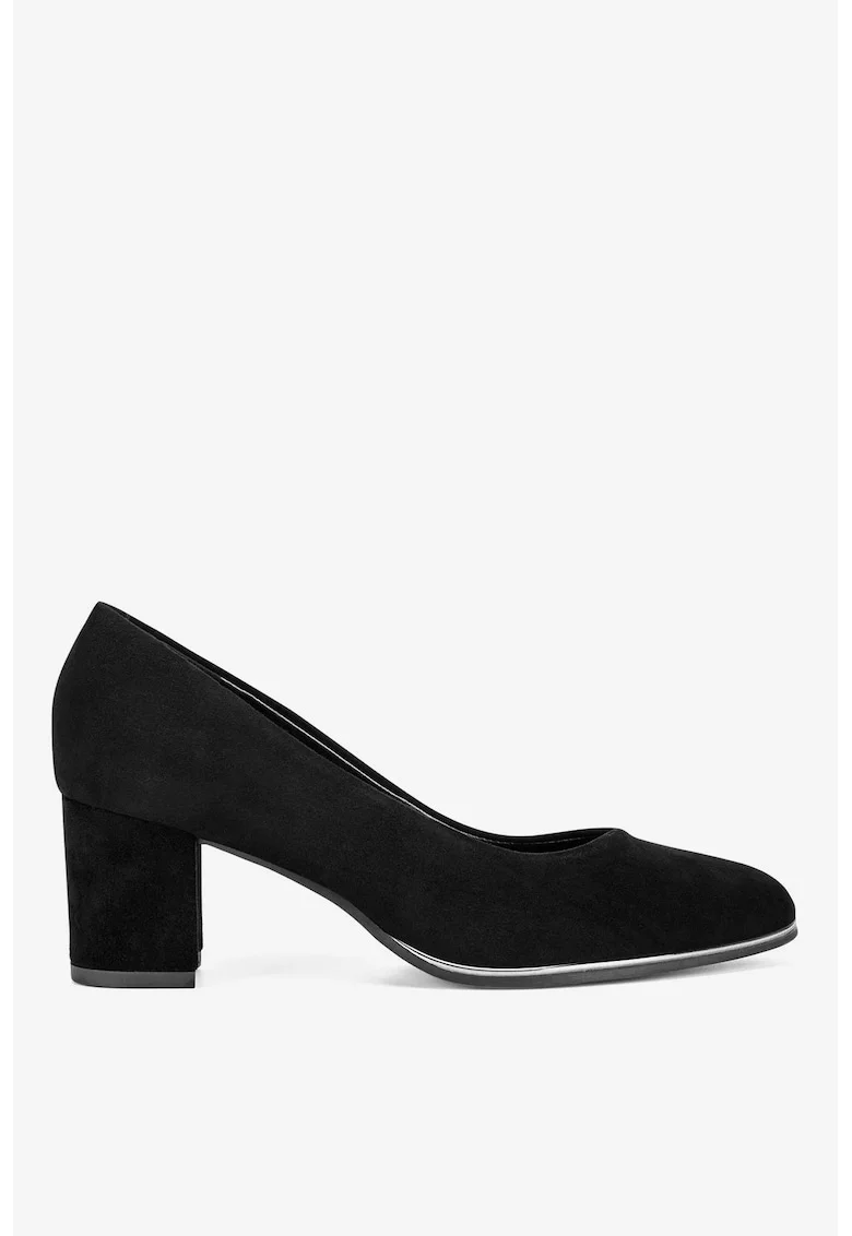Pantofi dama  5903419918858, Piele intoarsa, Negru, Negru