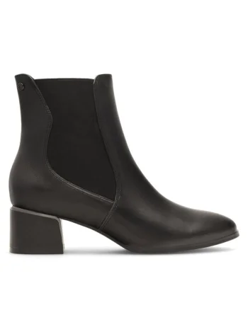 Botine dama,  590558803566436, Piele naturala, Negru