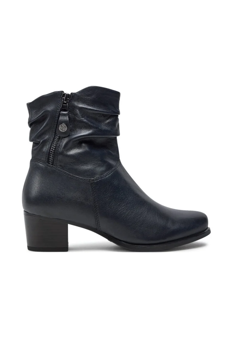 Botine 9-25348-41 Bleumarin,  Piele lacuita