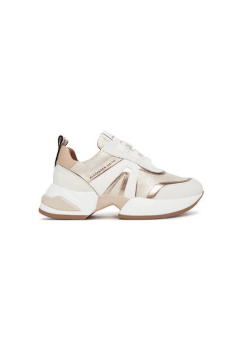 Pantofi sport dama, ASBBMBW,  Piele ecologica, Bej