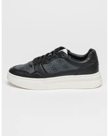 Pantofi sport cu model monograma, Negru