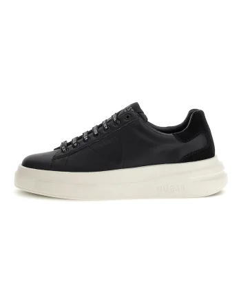 Pantofi sport cu insertii de piele intoarsa, Negru