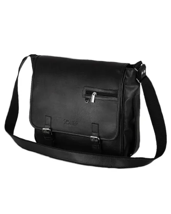 Geanta barbateasca casual de umar  S12 Negru