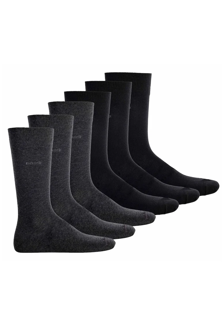 Set de sosete lungi - 6 perechi 13739, Negru/Gri inchis