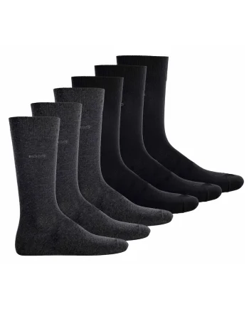 Set de sosete lungi - 6 perechi 13739, Negru/Gri inchis