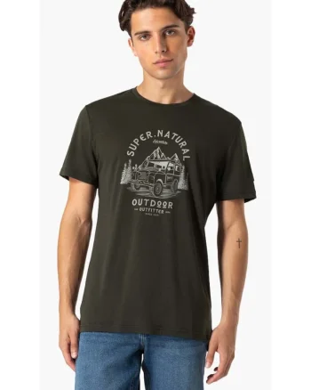 Tricou din lana pentru barbati SN – Landi negru marimea