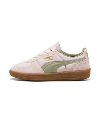 Pantofi sport Palermo Bowtique cu garnituri din piele intoarsa, Roz pal/Verde sparanghel