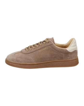 Pantofi sport din piele intoarsa Cuzmo, Alb fildes/Maro deschis