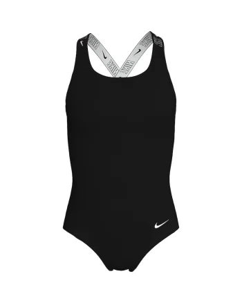 Costum de baie dama  Logo Tape, XS, Negru, Negru
