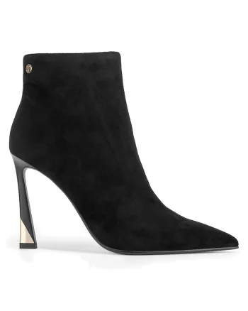Botine dama,  HESA-1112-0402-3, piele naturala, negru, Negru