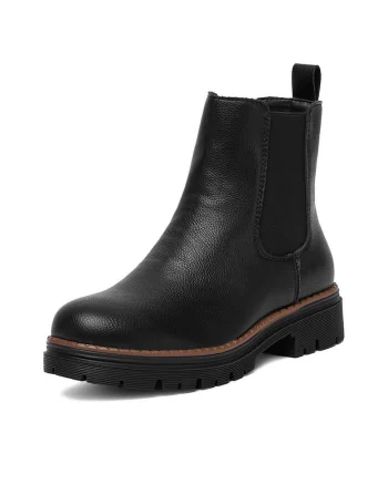 Botine dama CEO-WS6382-02,  Textil, Negru