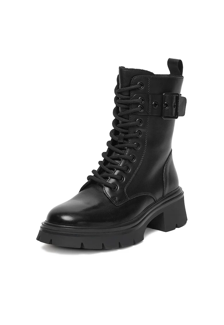 Ghete dama C-AMARA-MX1065-10,  Piele naturala, Negru
