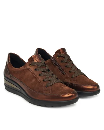 Tenisi dama  Mocca 12-50601-03, piele naturala, maro