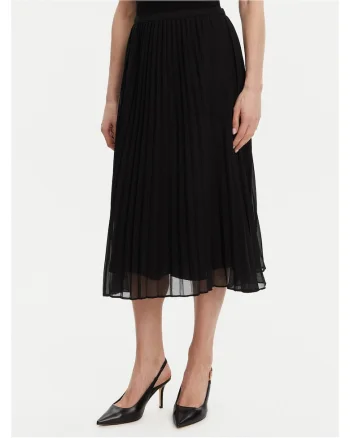 Fusta plisata,  neagra, femei