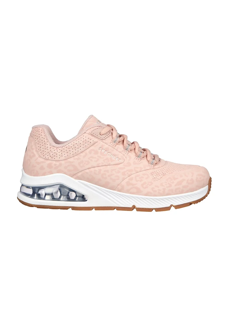 Pantofi sport din piele ecologica cu model cu animal print Uno 2-In-Kat-Neato, Roz prafuit