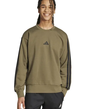 Bluza de trening din amestec de bumbac cu detaliu monograma, Negru/Verde masliniu