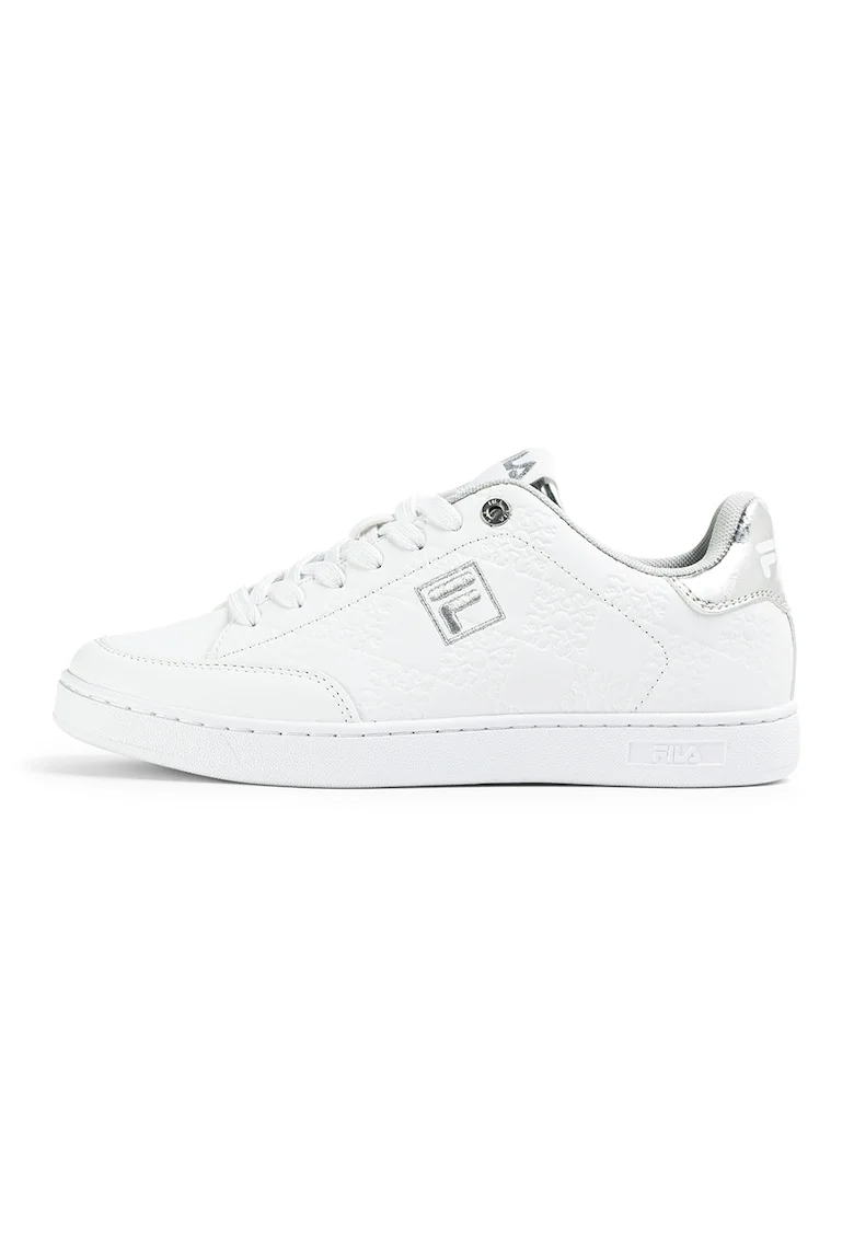 Pantofi sport din piele ecologica cu logo Courtbay, Alb murdar