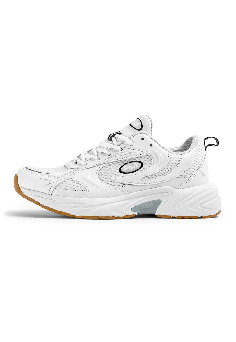 Pantofi sport demi-wedge din piele ecologica Kreatix, Alb murdar