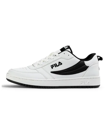 Pantofi sport de piele ecologica cu detalii perforate Rega, Negru/Negru stins/Alb optic