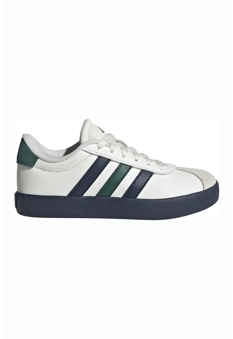 Pantofi sport VL Court 3.0 de piele, Alb/Verde englez/Bleumarin