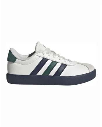 Pantofi sport VL Court 3.0 de piele, Alb/Verde englez/Bleumarin