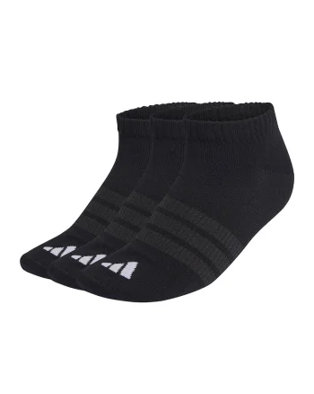 Set de sosete unisex pana la glezna Essentials - 3 perechi, Negru/Negru stins